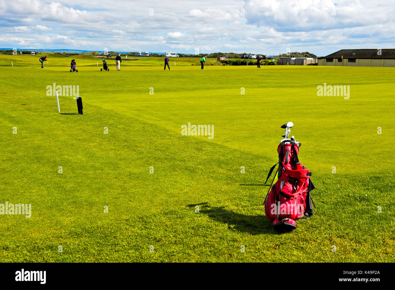 Abzweigenden Boden von Golfplatz, Golf Course St Andrews Links, St Andrews, Fife, Schottland, Großbritannien Stockfoto