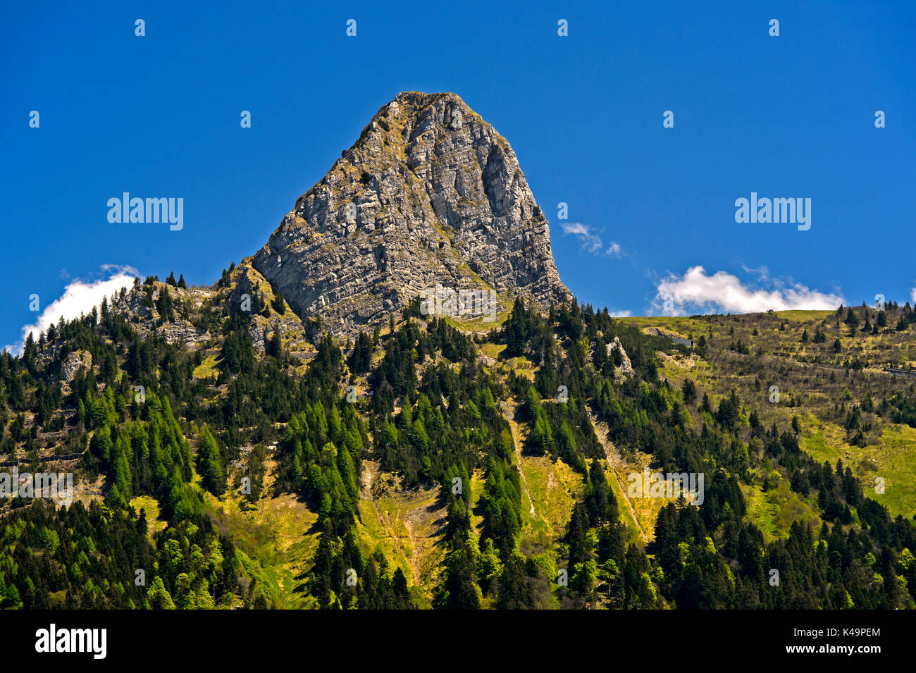 Peak Dent de Jaman oberhalb Montreux, Alpen Bernoise, Waadt, Schweiz Stockfoto