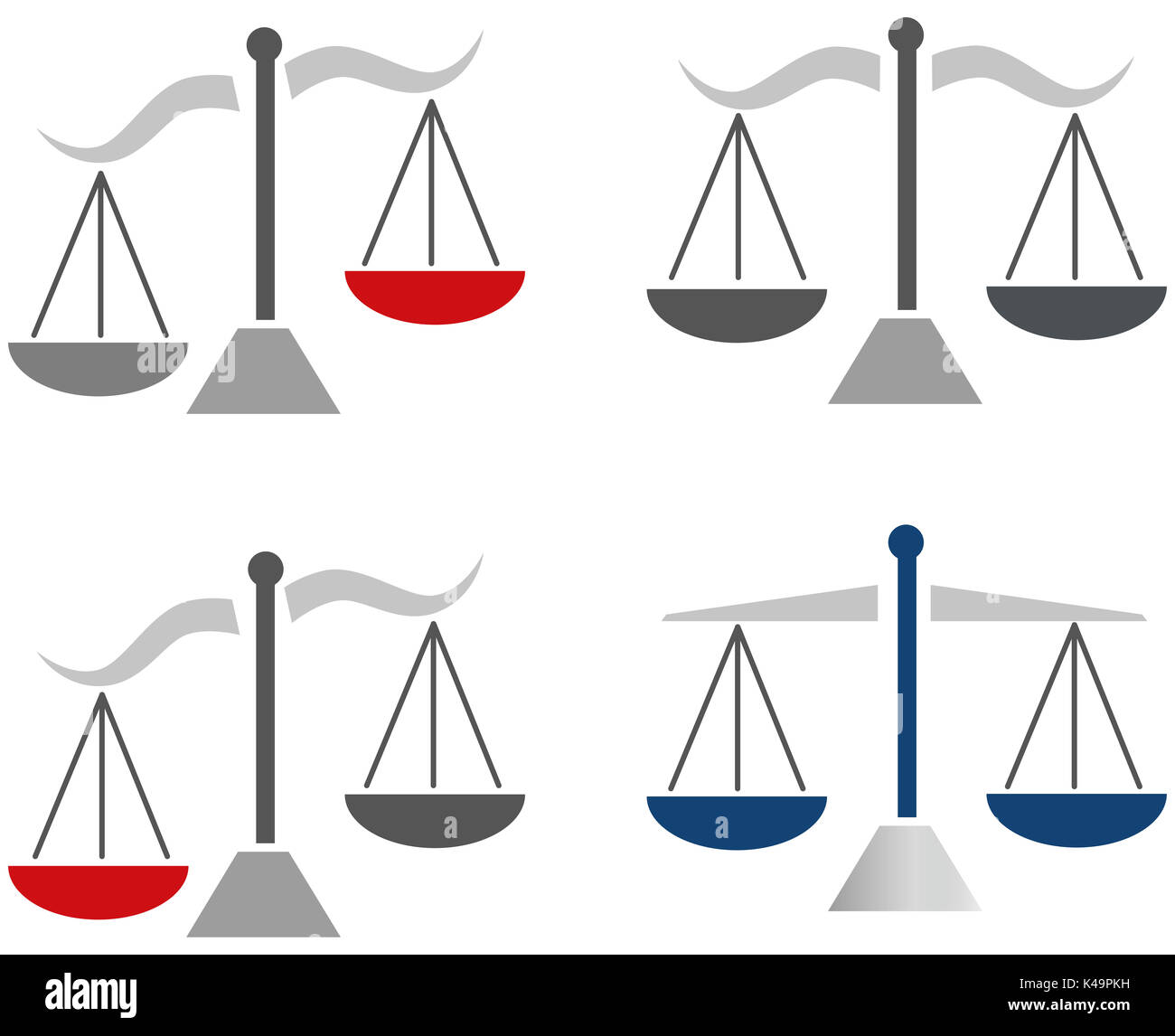 Die Löhne als Symbol für Recht und Ordnung Stockfoto
