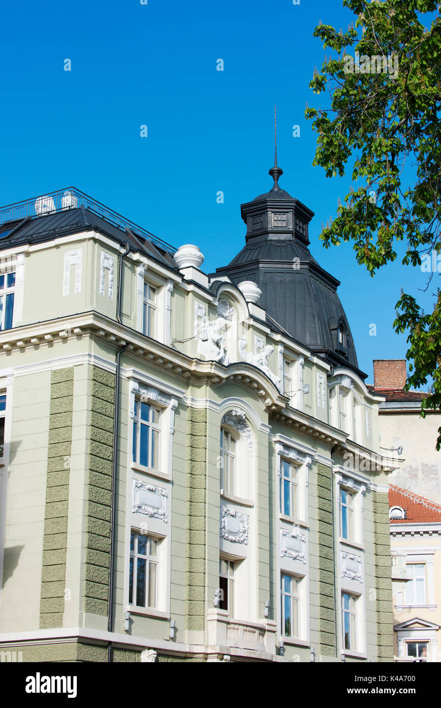 Restaurierten Gebäude im Zentrum von Sofia. Stockfoto