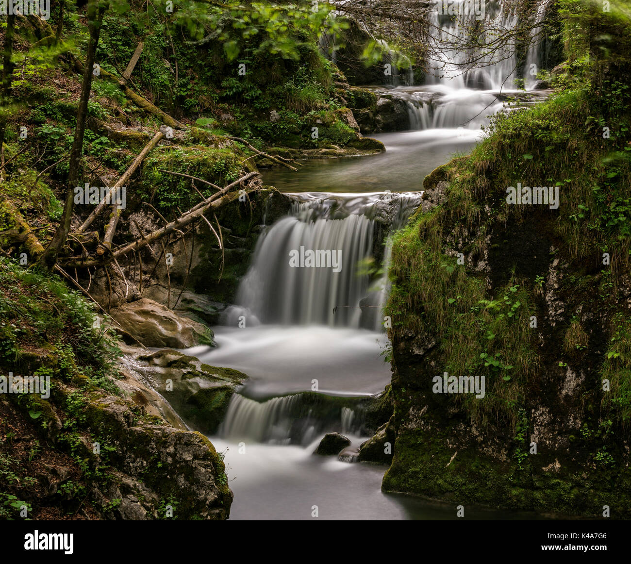 Der Sibli Wasserfall in Rottach Eggern, Bayern Stockfoto