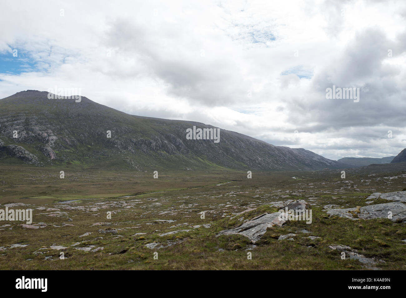 Hochland Lebensraum für die Zucht Greenshank, Strath Dionard NW Sutherland Schottland Juni bog Stockfoto