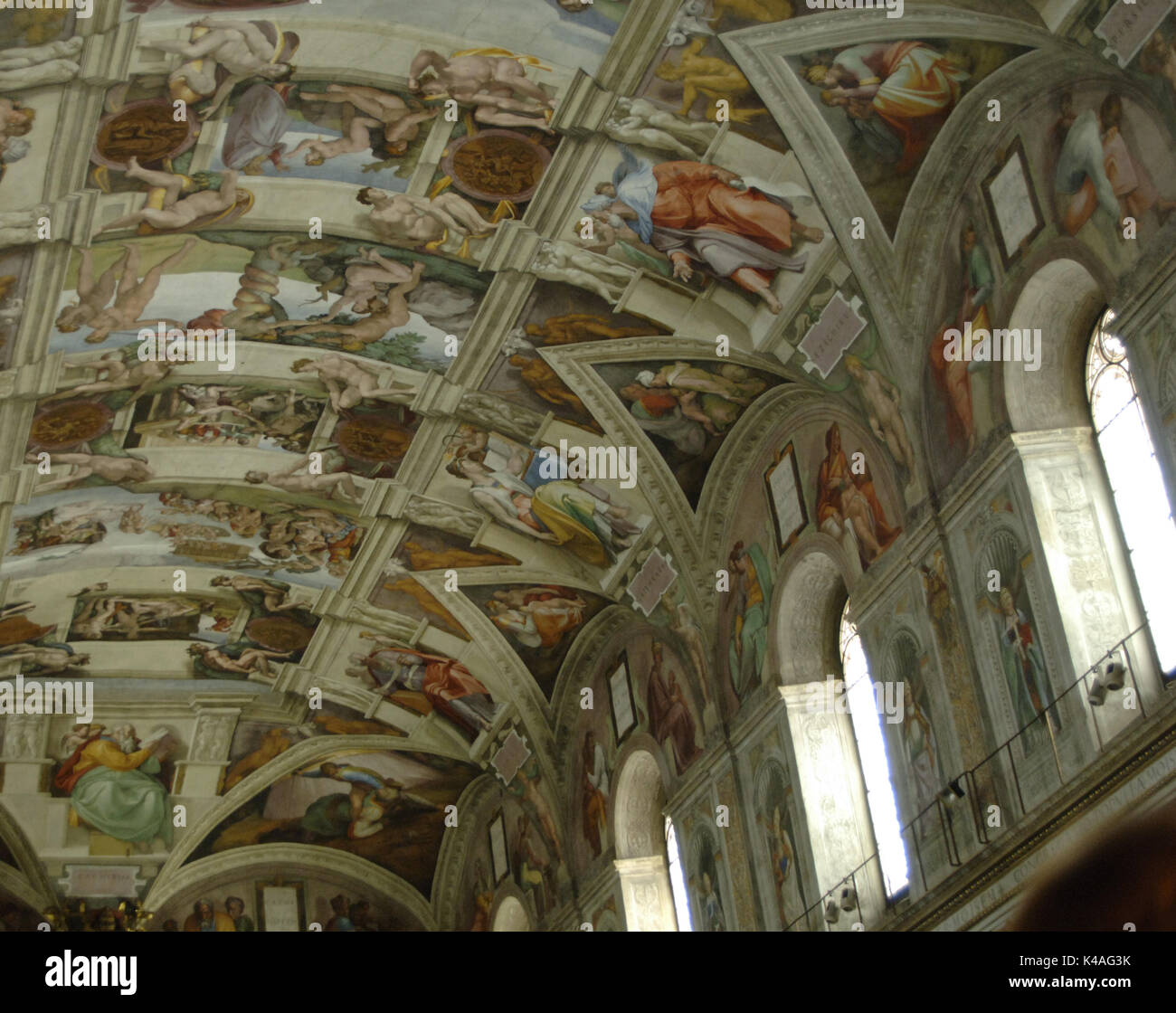 Michelangelo (1475-1564). Sixtinische Kapelle. Decke, 1508-1512. Detail. Vatikanischen Museen. Vatikanstadt. Stockfoto