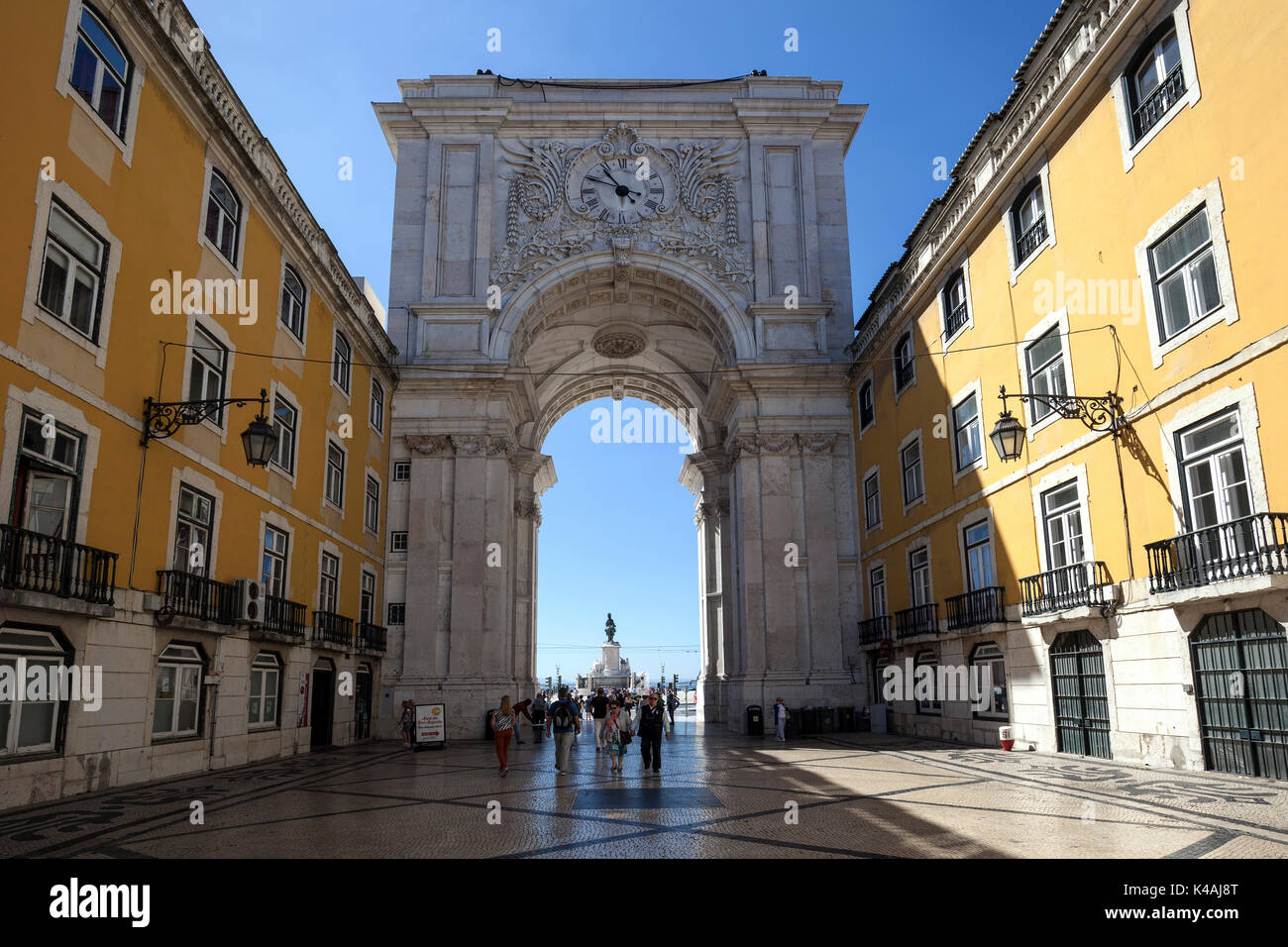 Triumphbogen Rua Augusta, Arco da Rua Augusta, auch Arco do Triunfo, Baixa Bezirk, Lissabon, Portugal Stockfoto