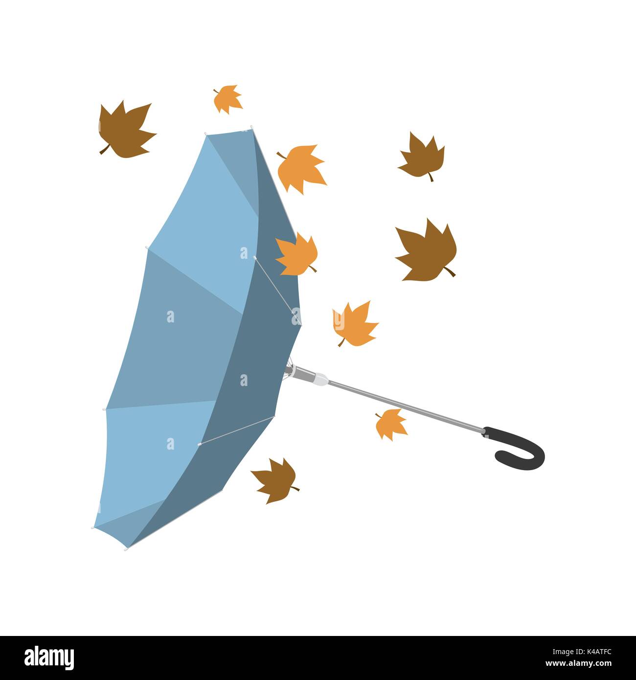 Isolierte Dach mit Herbstlaub investiert. Vector Illustration Stock Vektor