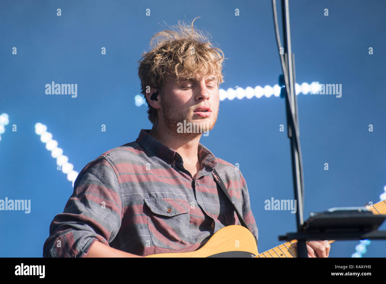 Turku, Finnland 9 Juli 2017 deutsche Band milchig Chance führt bei der Ausgabe 2017 der finnische Open Air Festival Ruisrock Stockfoto