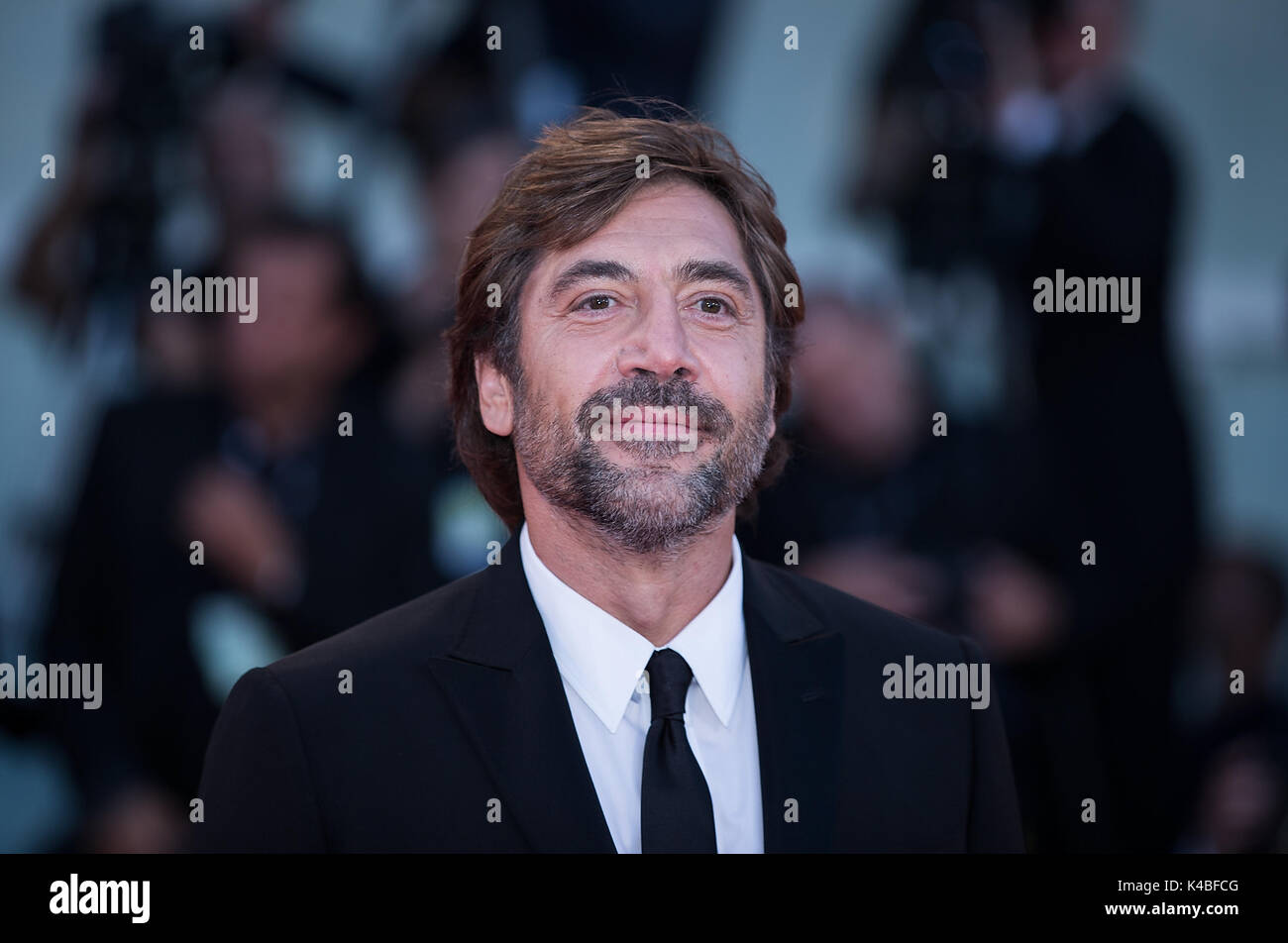 Venedig, Italien. 5. Sep 2017. Schauspieler Javier Bardem besucht die Premiere des Films 'Mutter!' Auf dem 74. Filmfestival in Venedig Venedig, Italien, Sept. 5, 2017. Credit: Jin Yu/Xinhua/Alamy leben Nachrichten Stockfoto