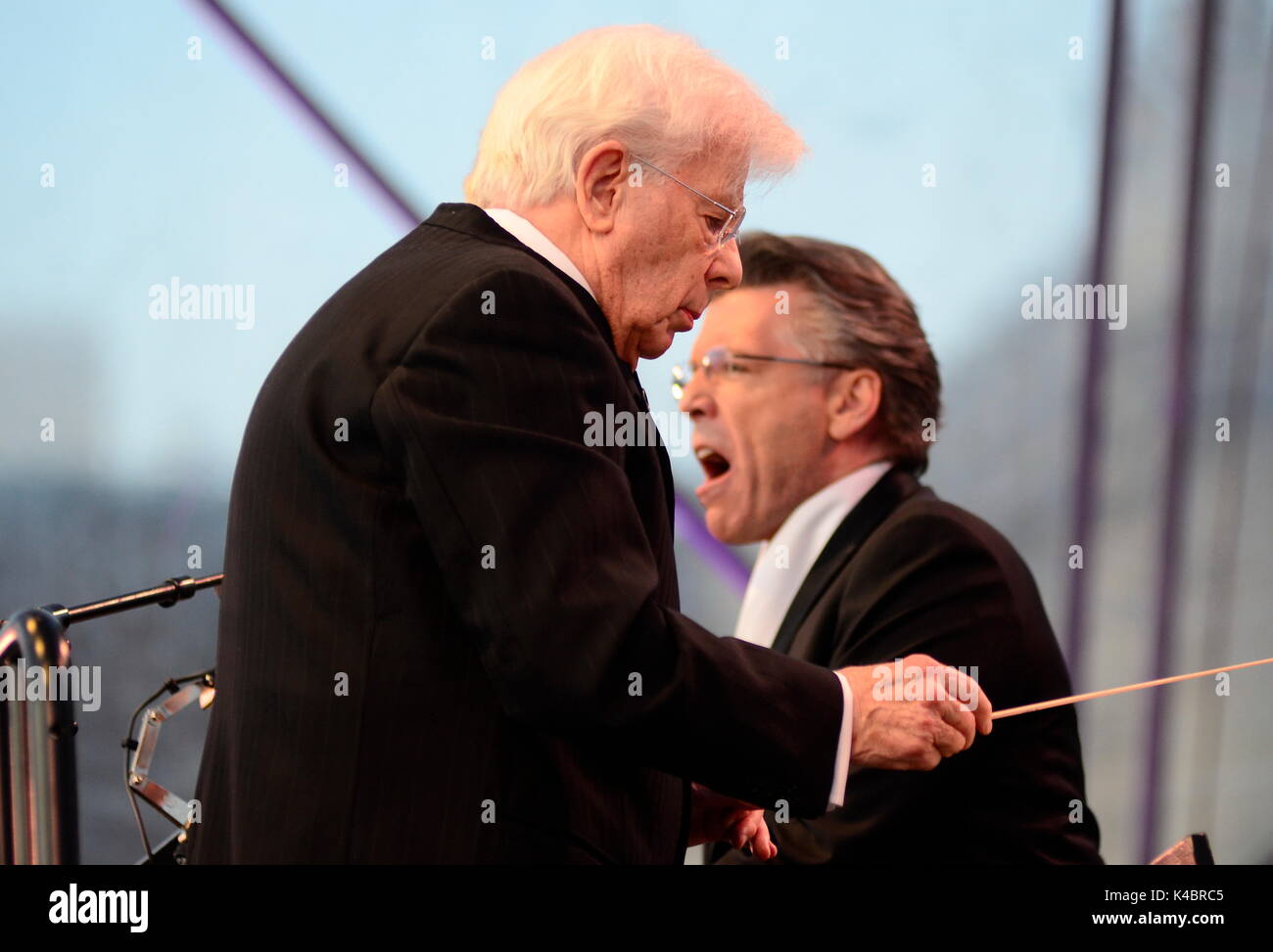 Christoph von Dohnányi und Thomas Hampson Stockfoto