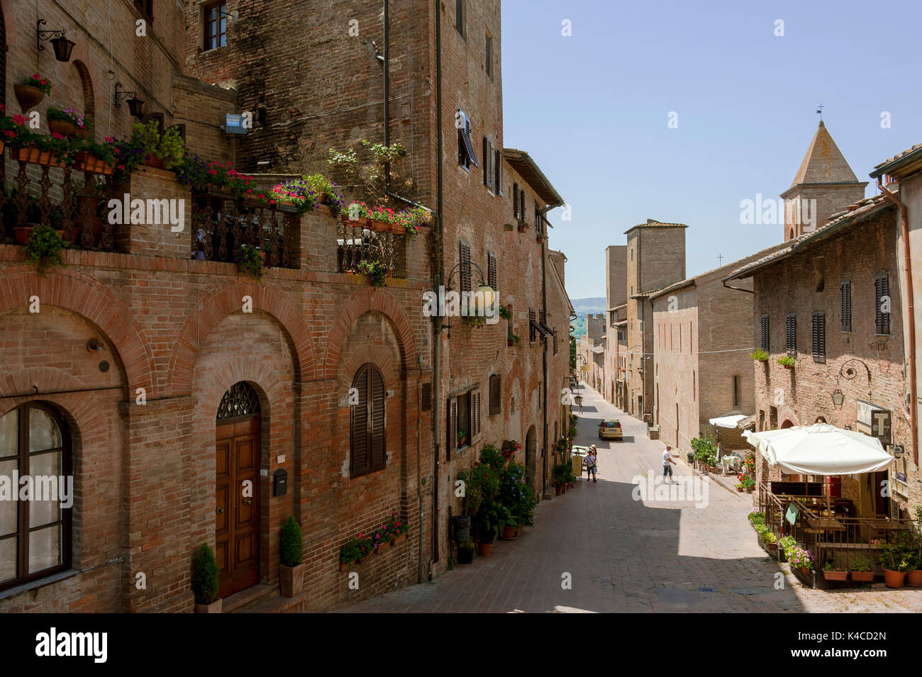 Certaldo, Obere Stadt, Altstadt, Provinz Florenz, Toskana, Italien Stockfoto