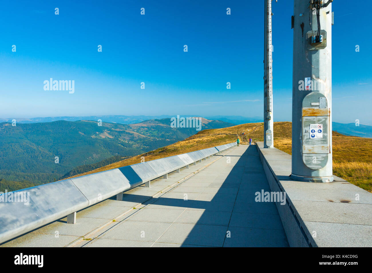 Auf Dem Gipfel Des Berges Grand Ballon, Höchster Berg Der Vogesen, Landschaft Der Ballons Des Vosges Naturpark, Elsass, Frankreich Stockfoto