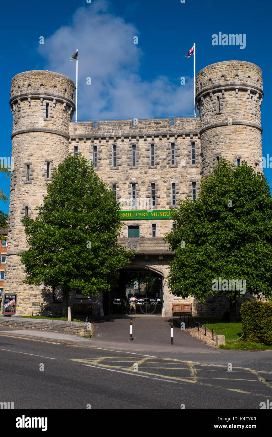 Ein Blick auf die in Dorchester, Dorset halten. Die jetzt halten Häuser das Militärmuseum für Devon und Dorset. Stockfoto