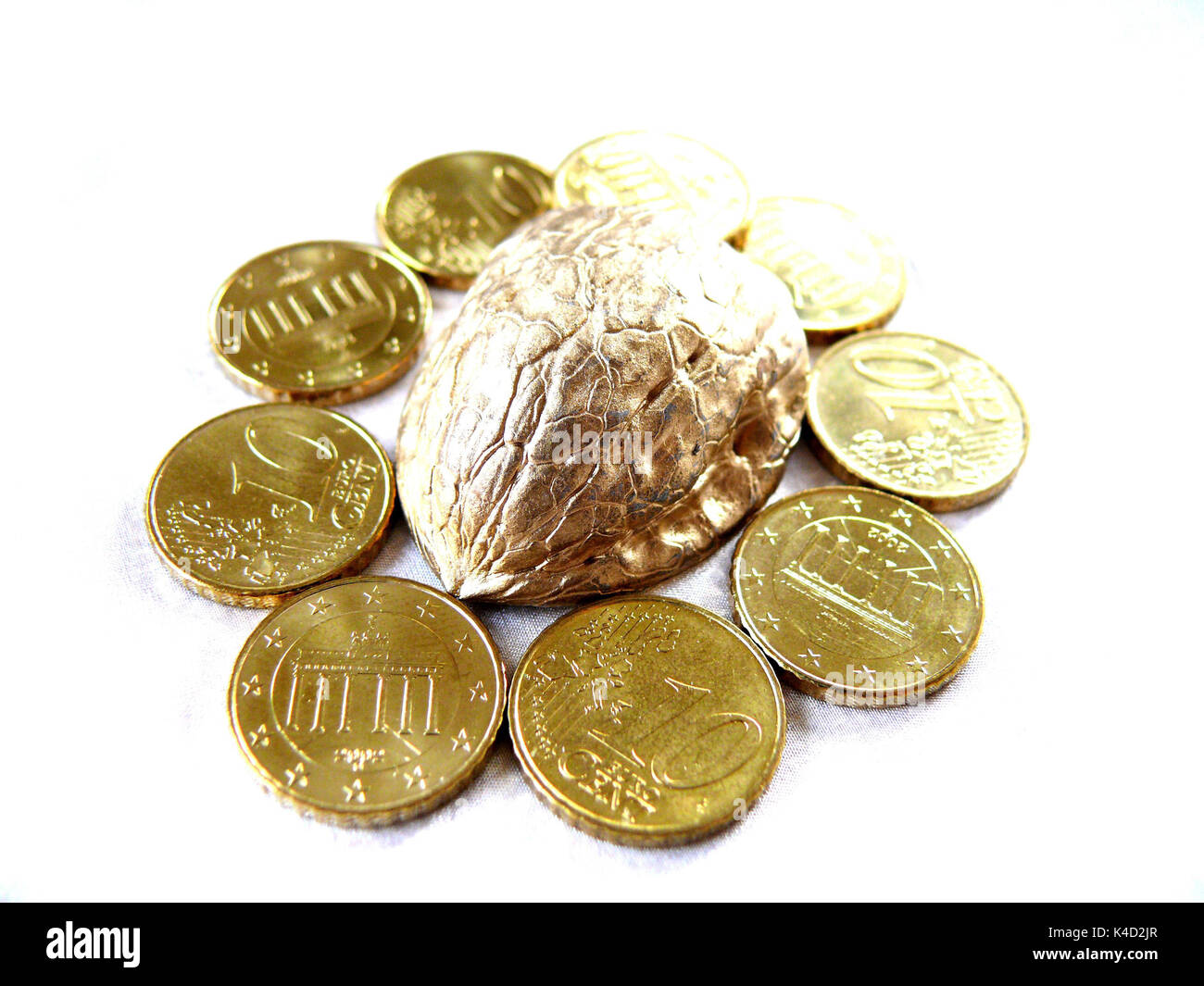 Symbol für Sein Reich, goldenen Münzen Stockfoto