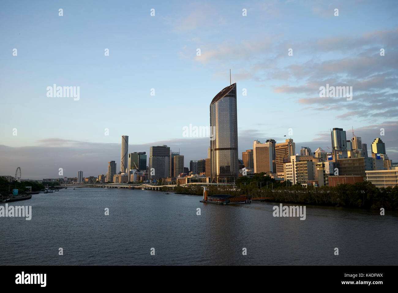 Skyline von Downtown Brisbane, Australien Stockfoto