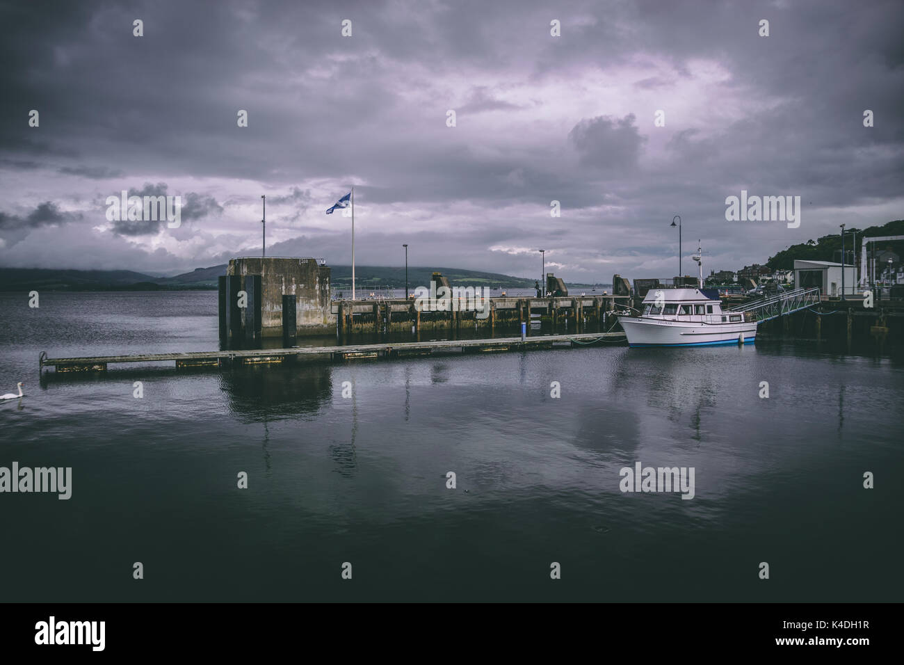 Isle of Bute Port, Schottland Stockfoto