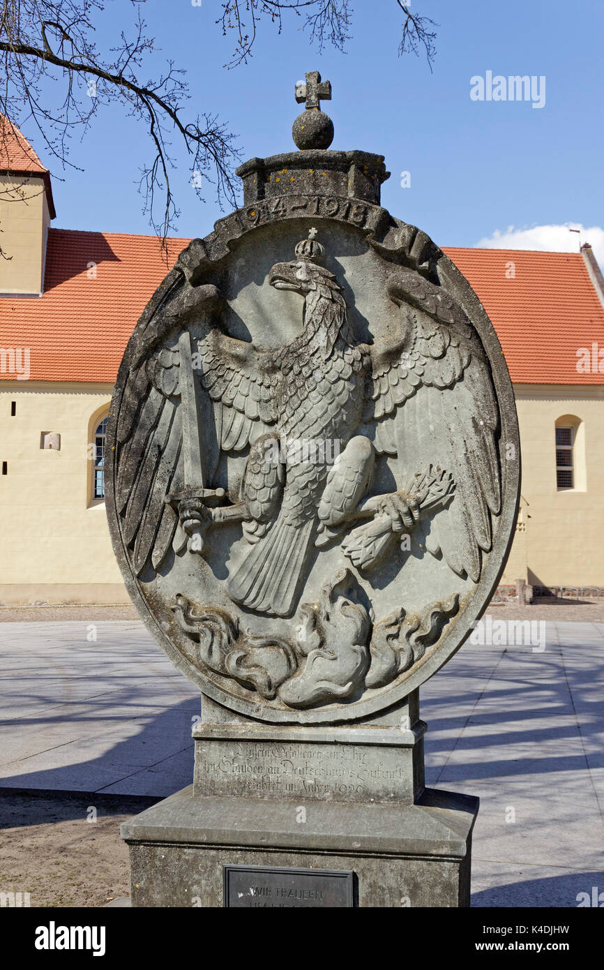 Denkmal für die Toten Soldaten, Rheinsberg, Brandenburg, Deutschland Stockfoto