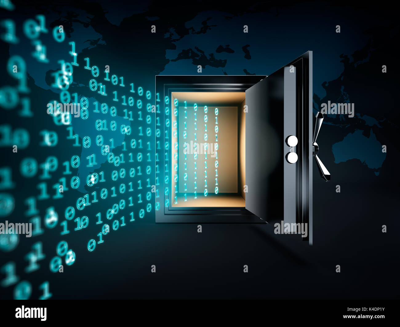 Daten Warping in Safe Stockfoto