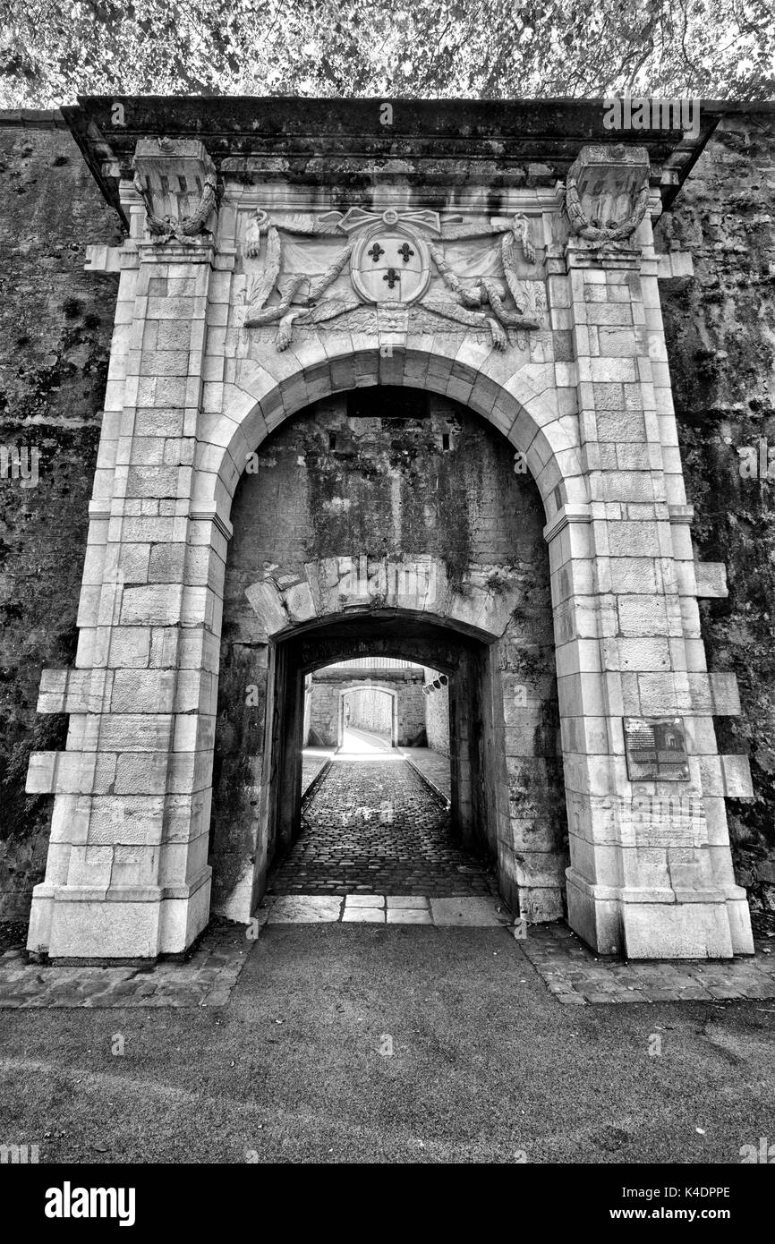 Poterne, alten Eingang der Stadt Bayonne (Bayonne, Frankreich). Stockfoto