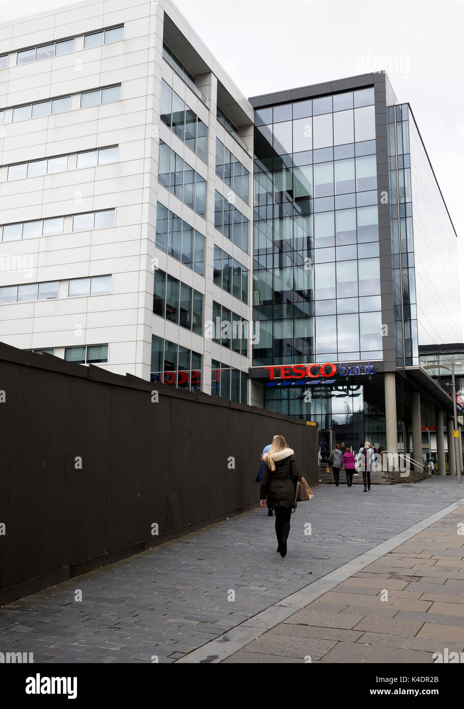 Tesco Bank Customer Service Center in Glasgow. Stockfoto