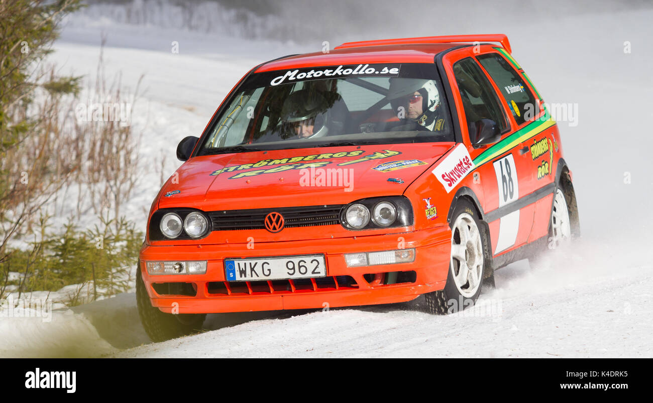 Rallye in Schweden Stockfoto