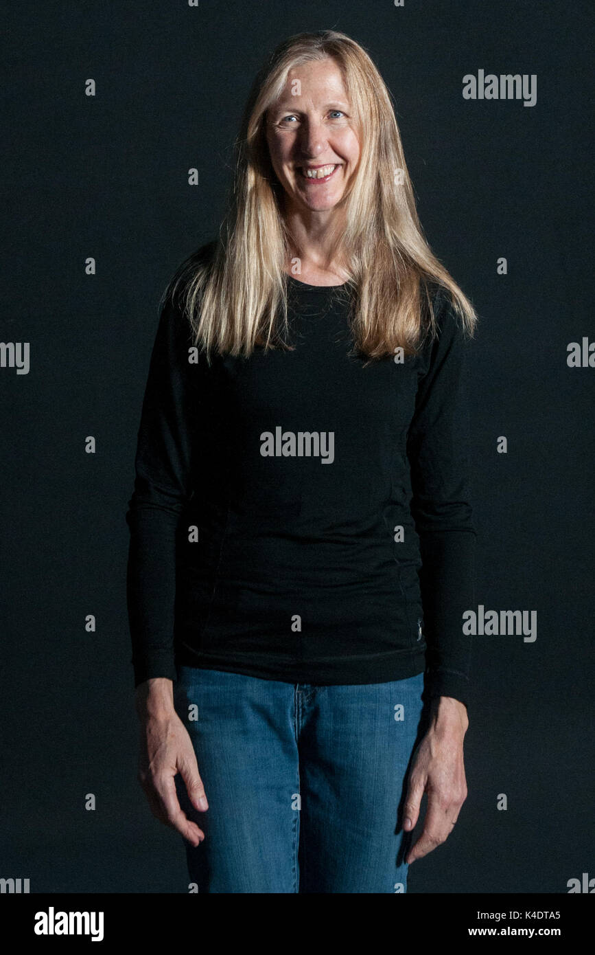 Amerikanische Schriftsteller und Short story writer Bonnie Jo Campbell besucht einen Fotoauftrag während des Edinburgh International Book Festival am 12. August 2017 Stockfoto