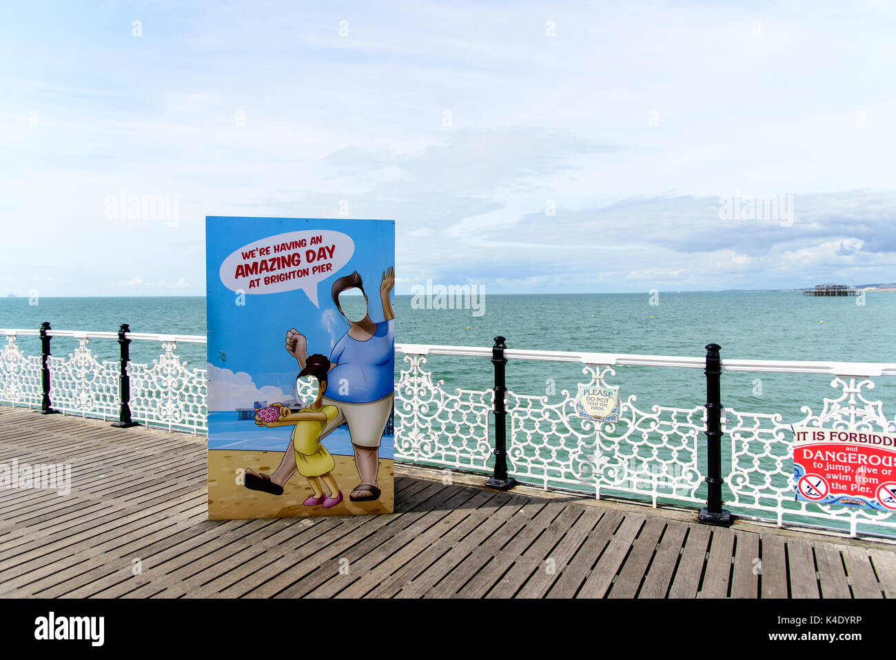 Photobooth auf Brighton Pier Stockfoto