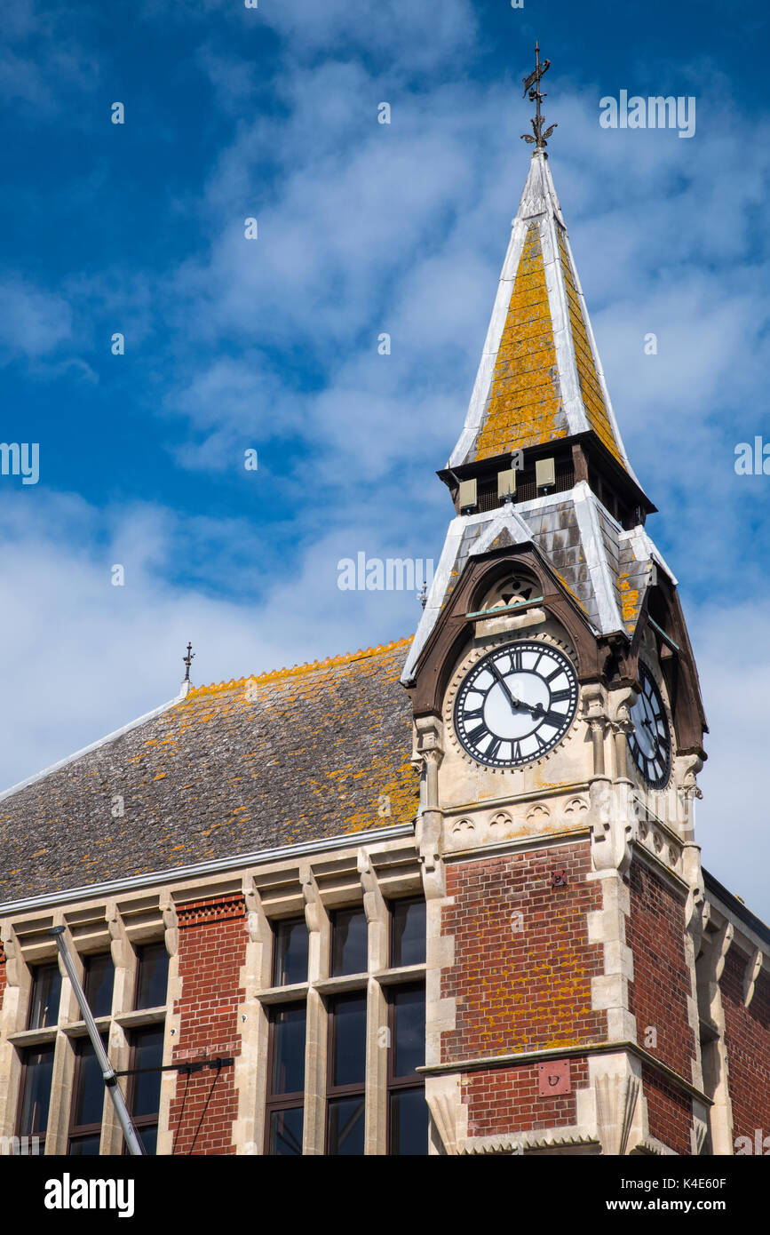 Das Äußere von Wareham Rathaus in der Stadt Wareham, Dorset, Großbritannien. Stockfoto