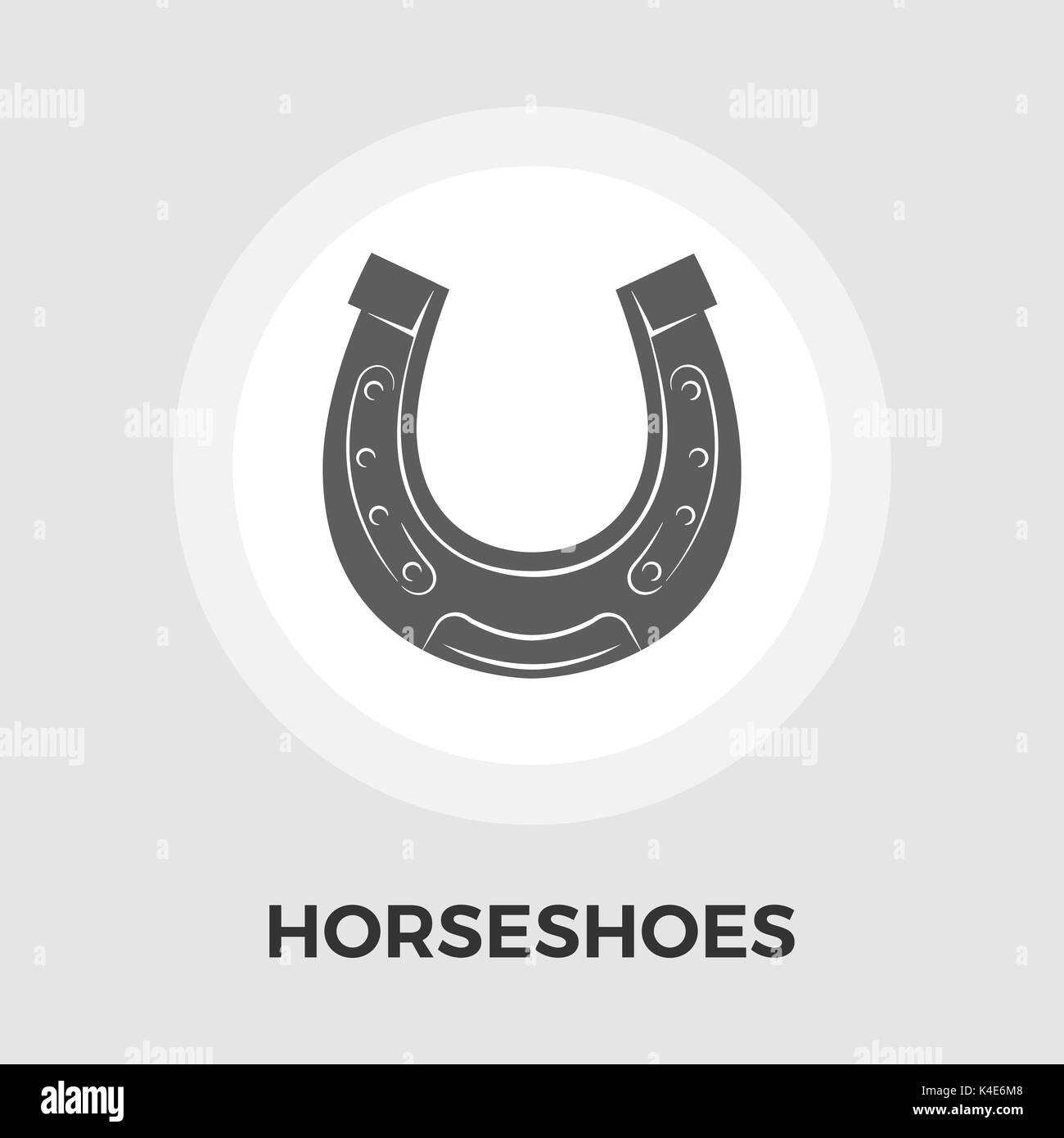 Hufeisen Symbol Vektor Flach Symbol Auf Dem Wei en Hintergrund Isoliert Editierbare EPS Datei 