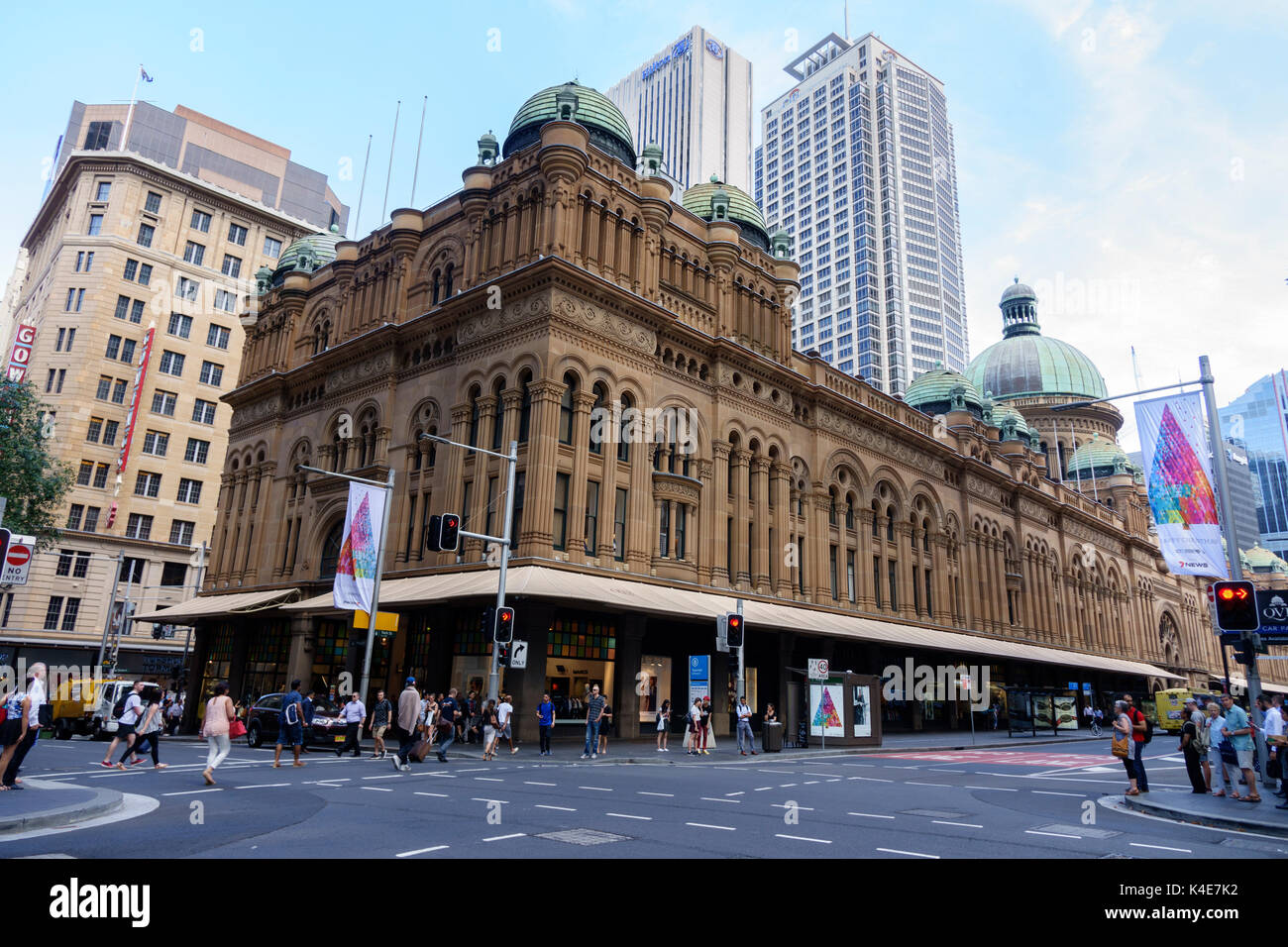 Der historischen Queen Victoria Building im Central Business District (CBD) in der Innenstadt von Sydney, Australien Stockfoto