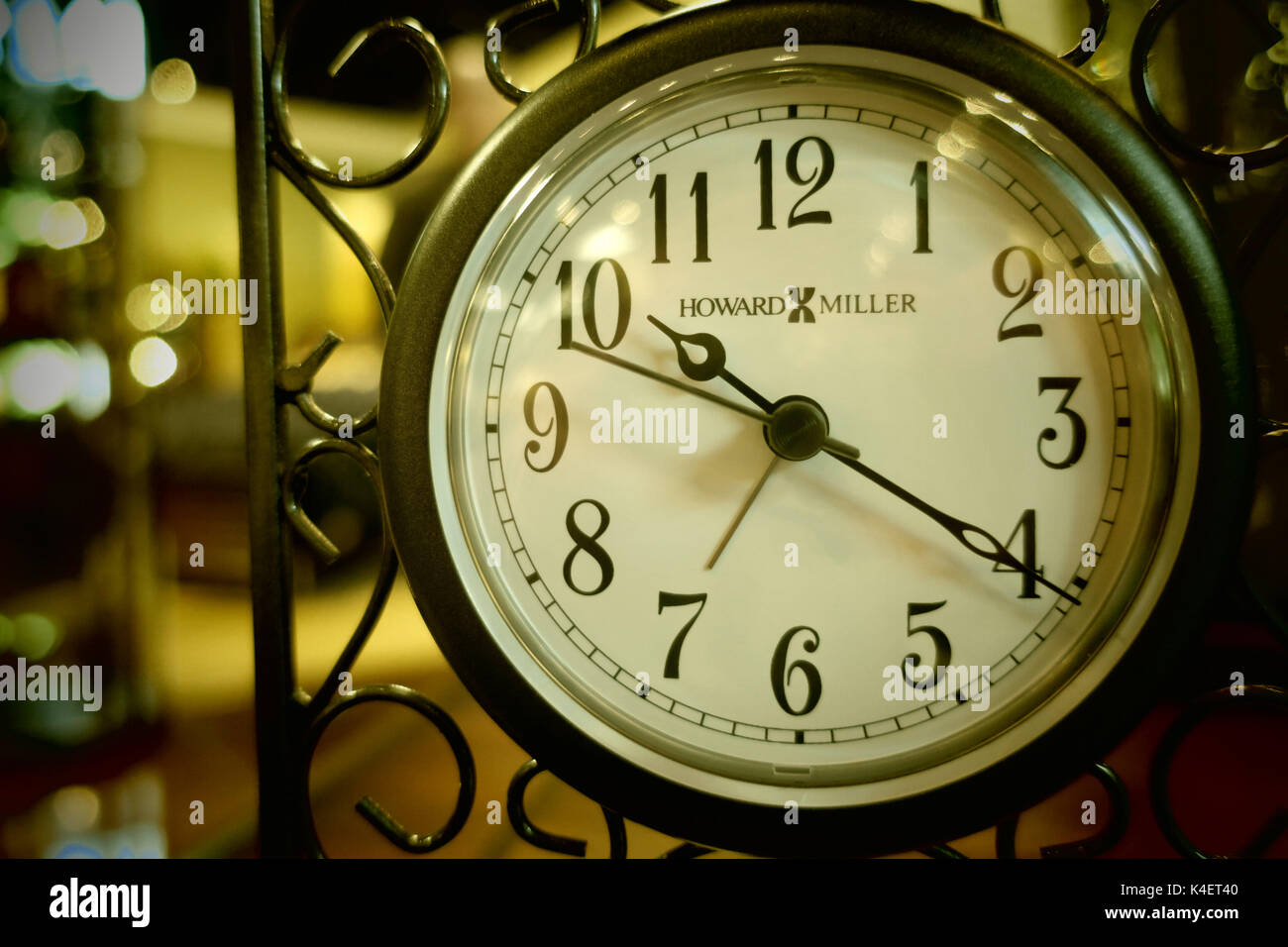 Ein vintage Uhr farbigen mit einem Vintage Effekt. Stockfoto