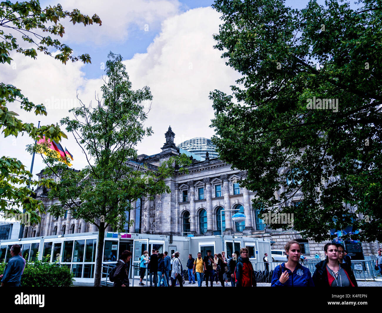 Der Reichstag ist ein historisches Gebäude in Berlin, Deutschland, konstruiert, um den Reichstag des Deutschen Reiches. Stockfoto