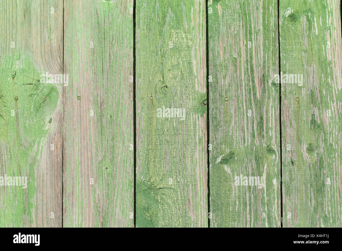 Alten grünen veraltete Holzbrett Hintergrund Textur. Stockfoto