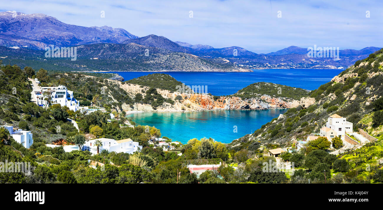Beeindruckende Istrion Bucht, Insel Kreta, Griechenland. Stockfoto