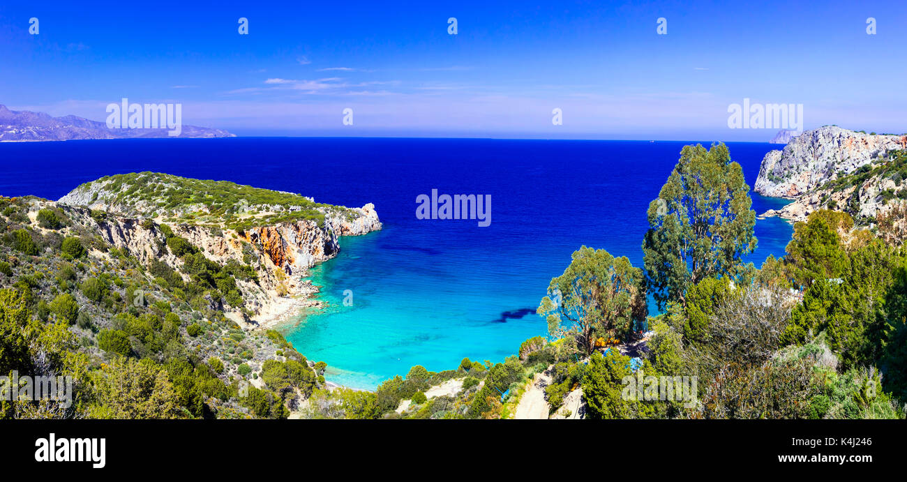 Schöne Voulisma Beach, Insel Kreta, Griechenland. Stockfoto