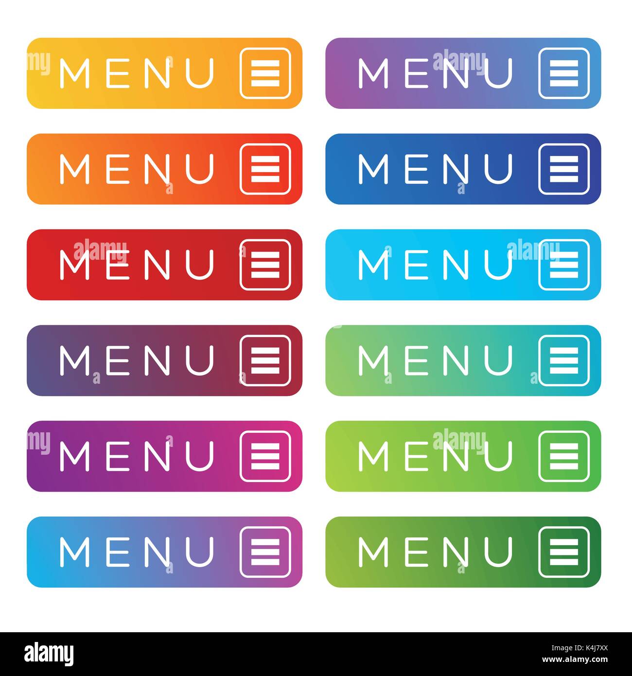 Menü "Web" Icon Set Stock Vektor