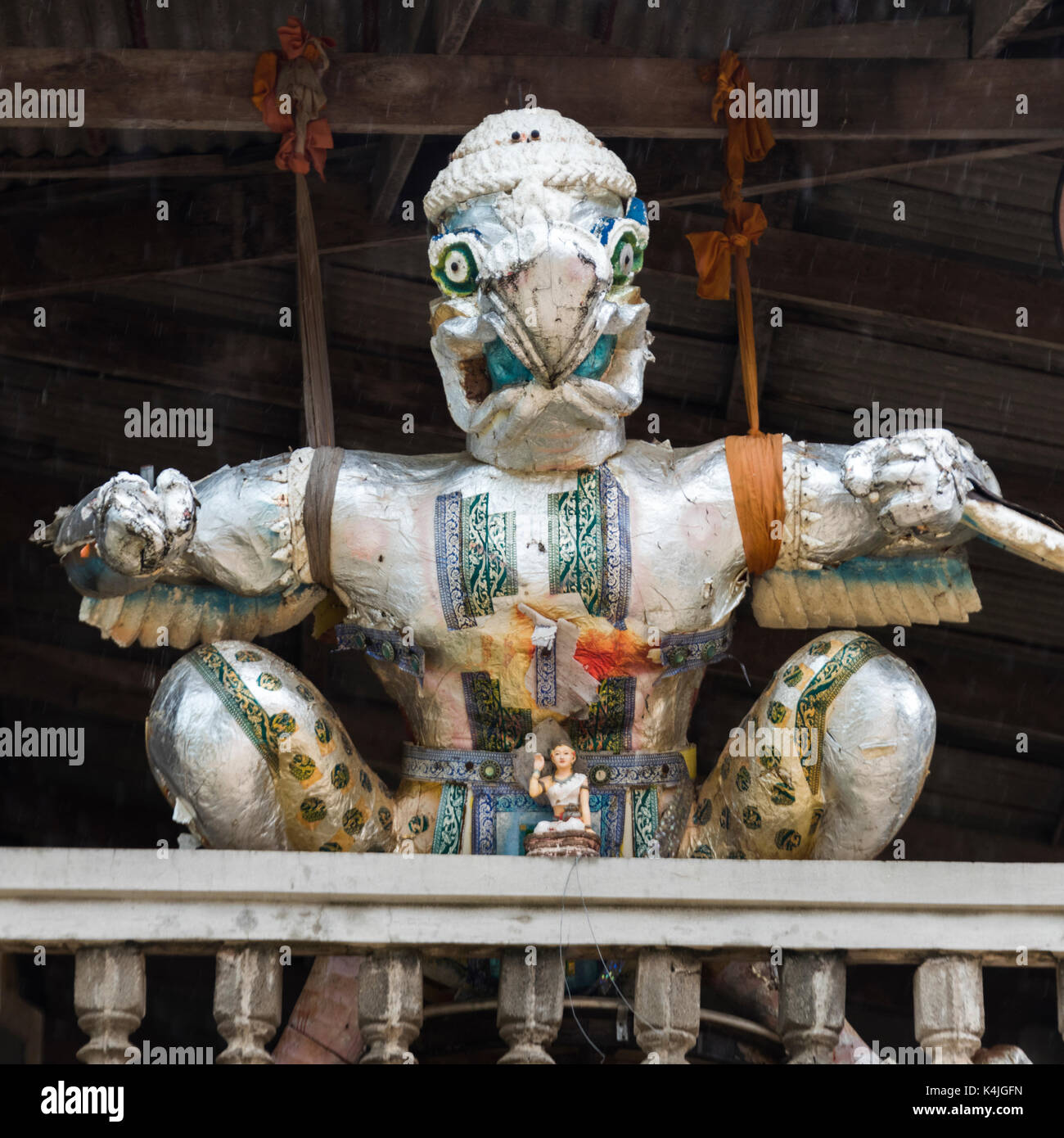 Close-up Bildnis in Tempel, Koh Samui, Provinz Surat Thani, Thailand Stockfoto