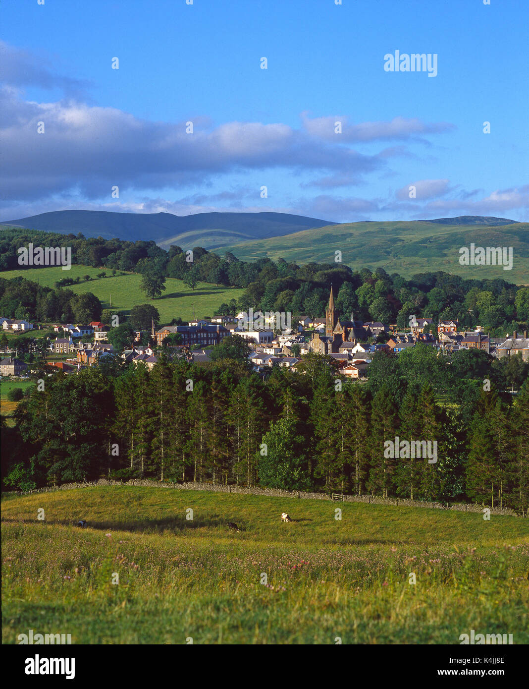 Ansicht mit Blick auf die Grenzen der Stadt von Moffat, Neu-Isenburg Stockfoto