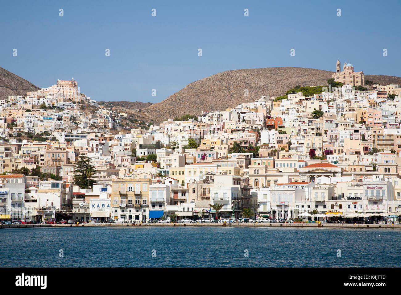 Hermoupolis, Syros, Kykladen, Ägäis, Griechenland, Europa Stockfoto