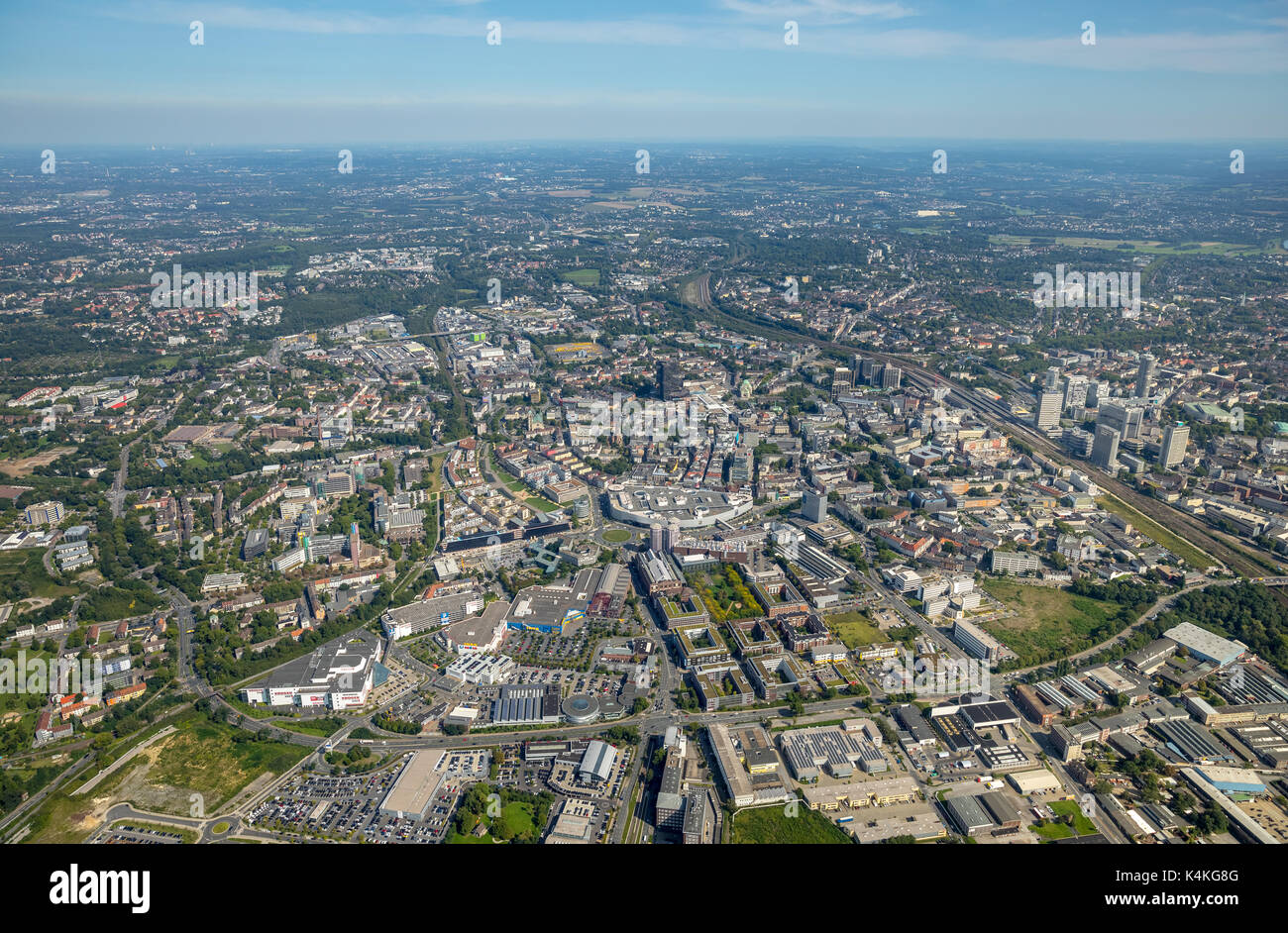 Grüne Mitte, Innenstadt, Essen, Ruhrgebiet, Nordrhein-Westfalen, Deutschland Stockfoto