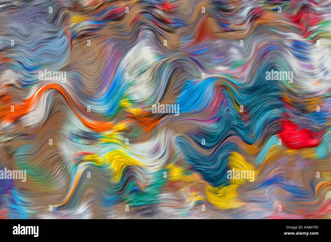 Die abstrakte digitale Kunst Hintergrund - Der Strom der Farben Stockfoto