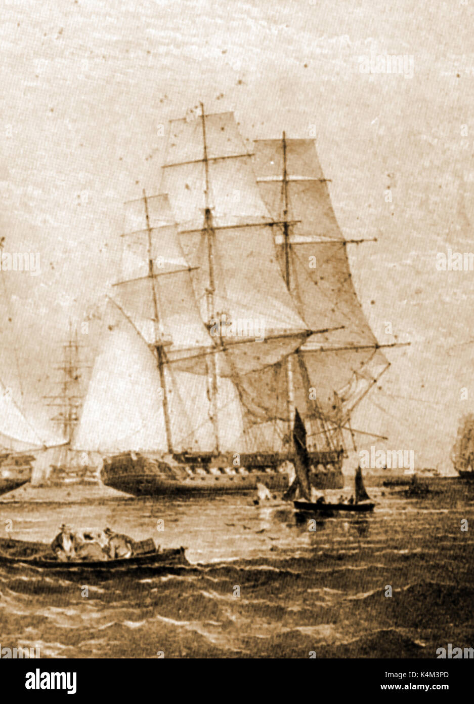 Die Clipper Ship (Windjammer) BLENHEIM, ursprünglich als Marine Fregatte gebaut. Stockfoto