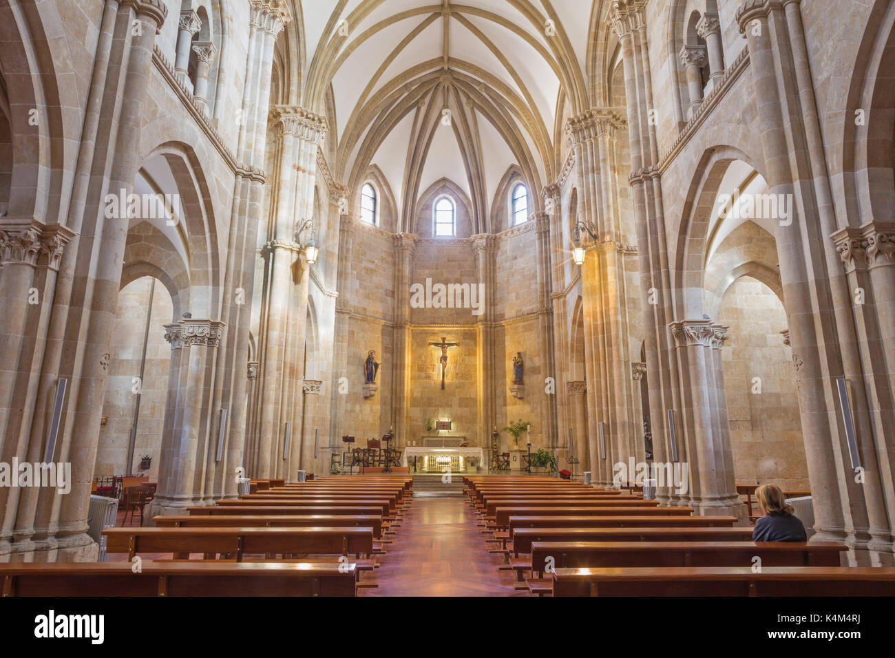 SALAMANCA, SPANIEN, APRIL 18, 2016: Der neo-gotischen Kirche San Juan de Sahagún. Stockfoto
