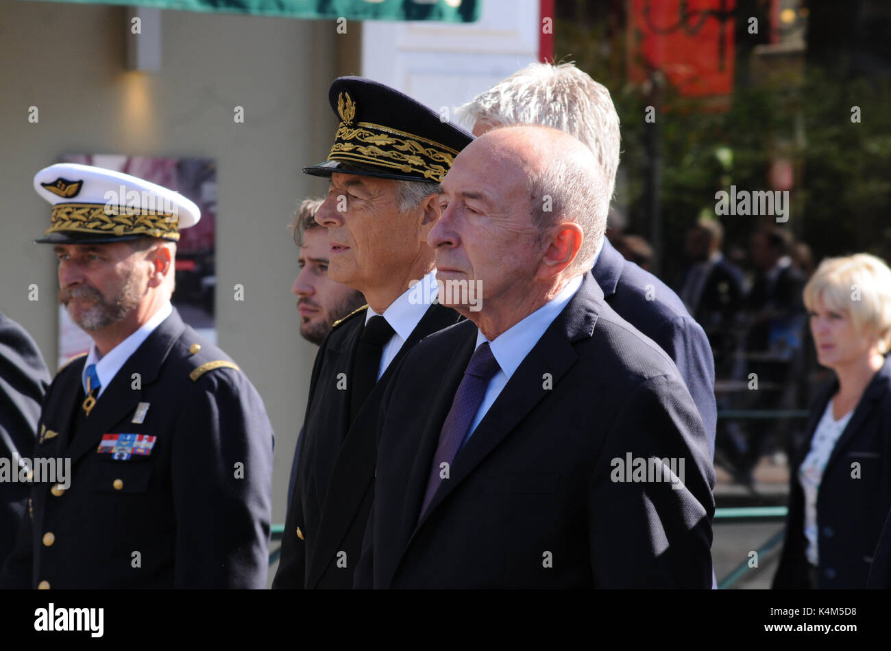 Porträt von Gerard Collomb, französischer Innenminister, Lyon, Frankreich Stockfoto