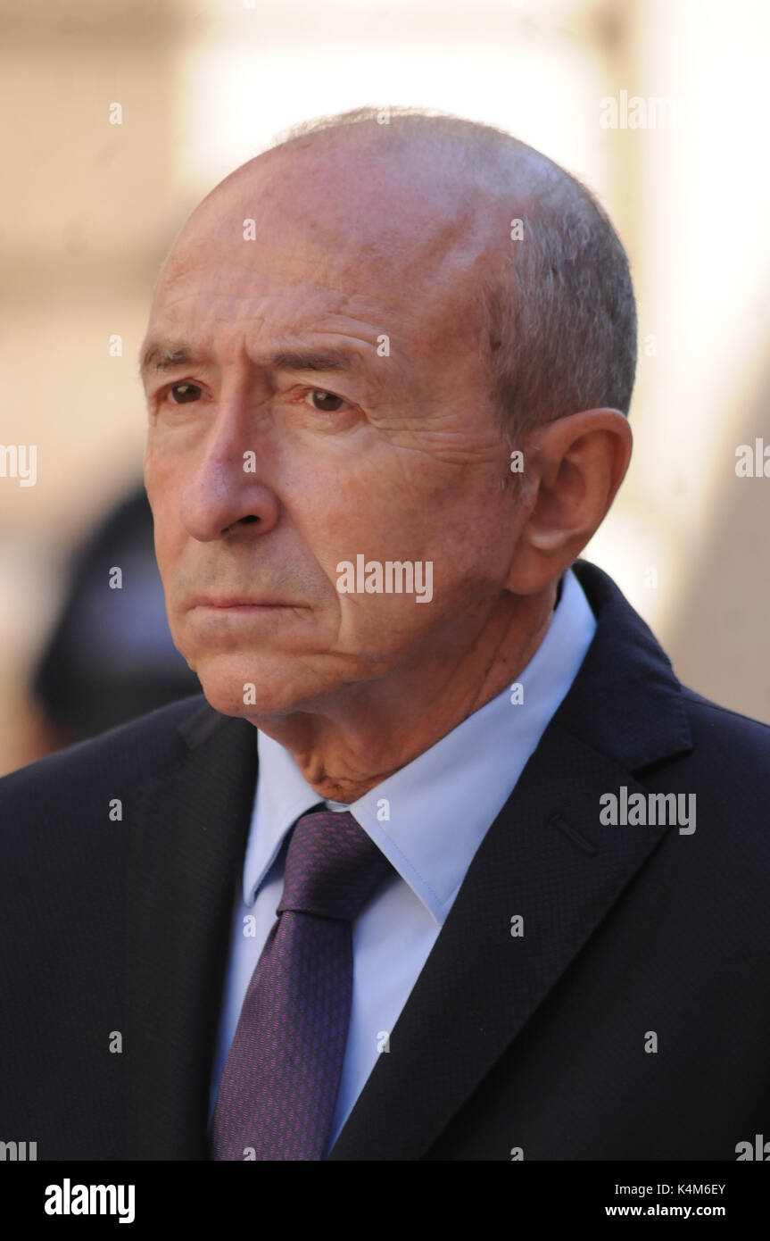 Porträt von Gerard Collomb, französischer Innenminister, Lyon, Frankreich Stockfoto