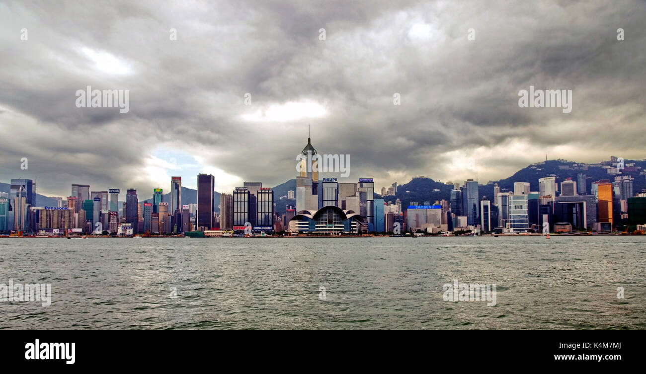 Hongkong, China - Mai 04, 2013: Victoria Harbour Hong Kong in China, Hong Kong. Stockfoto