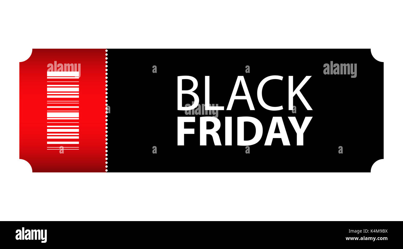 Schwarzer Freitag special Event Ticket, Movie Night Stockfoto