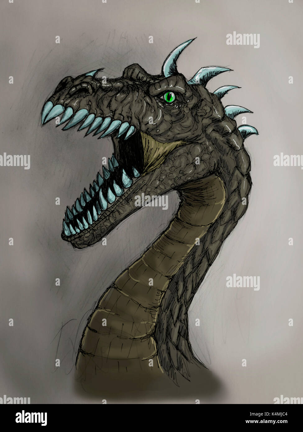 Drachen-illustration Stockfoto