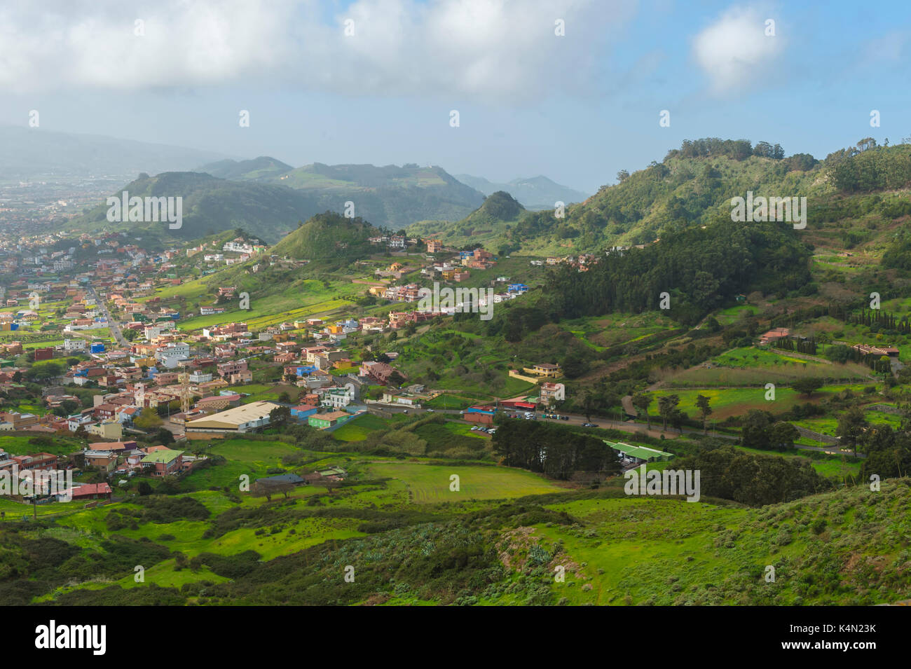 Nationalpark Teide und Anaga ländlichen Park vom Mirador Bailadero, Teneriffa, Kanarische Inseln, Spanien, Europa gesehen Stockfoto