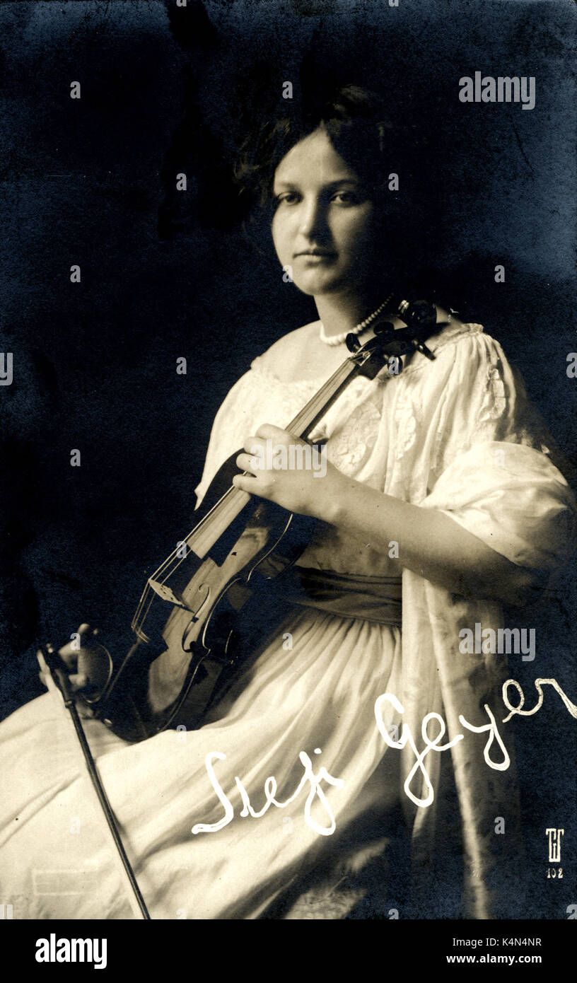 GEYER, stefi von Bartok, der sein erstes Violinkonzert für Ihr (1907) Schweizer Geigerin ungarischer Abstammung aus bewundert. 1888 - 1956 Stockfoto