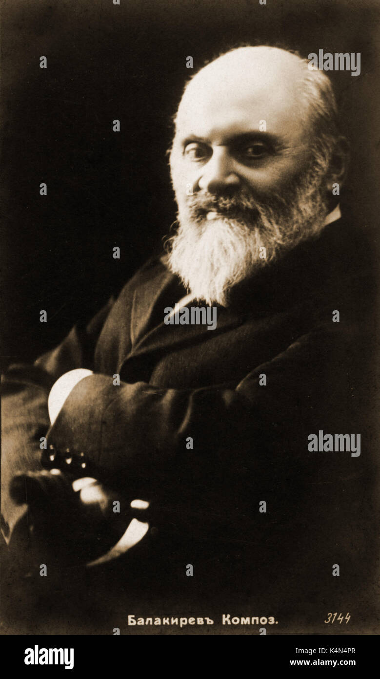 Mily BALAKIREW, russischer Komponist, 1837-1910. Einer der Mächtigen Fünf. Stockfoto