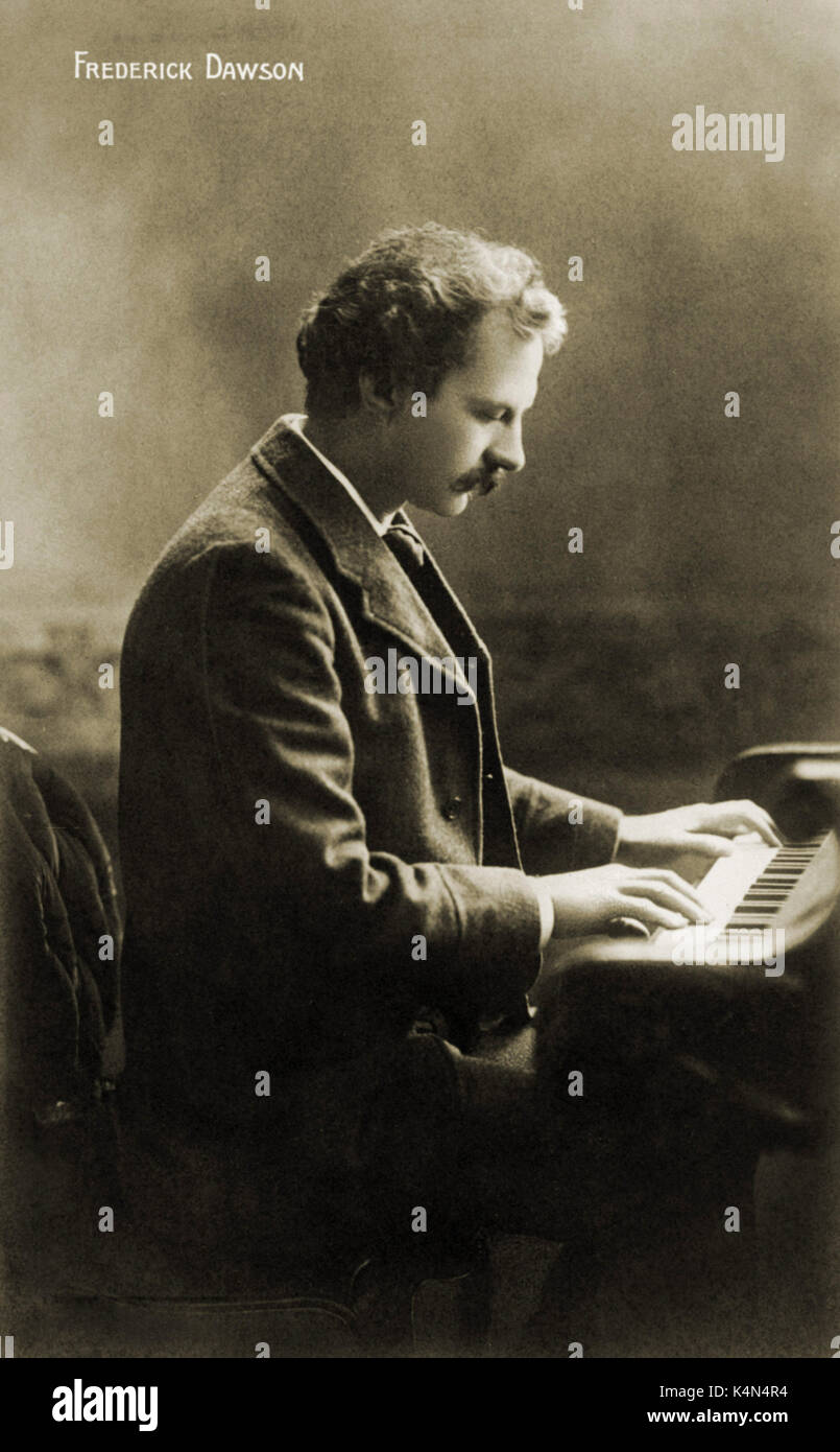DAWSON, Frederick am Klavier. Englisch Pianist 1868 - 1940. Stockfoto